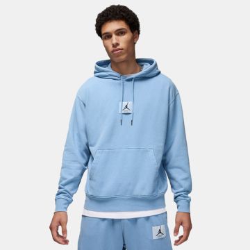 ESSENTIALS STATEMENT FLEECE WASHED HOODIE 'BLUE/GREY'
