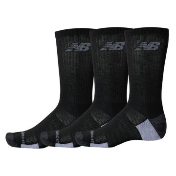 PERFORMANCE CUSHIONED CREW SOCKS 'BLACK'