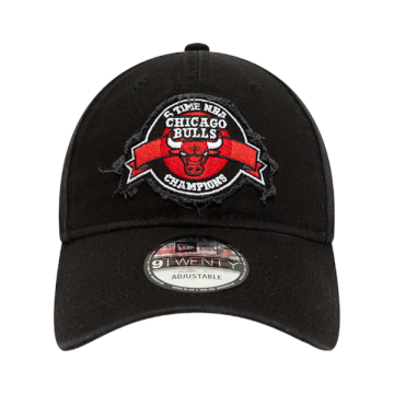 NEW ERA WASH WORDMARK 9TWENTY CHICAGO BULLS CAP 'BLACK'