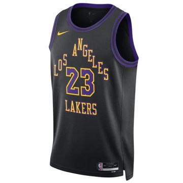 NIKE x NBA LOS ANGELES LAKERS CITY EDITION DRI-FIT SWINGMAN JERSEY '#23 LEBRON JAMES'