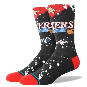 NBA X STANCE OVERSPRAY CREW PHILADELPHIA 76ERS 'BLACK'