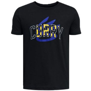 KIDS' CURRY LOGO T-SHIRT 'BLACK'
