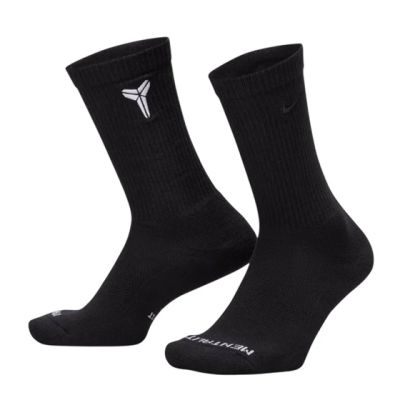 KOBE EVERYDAY ELEVATED CREW SOCKS (3 PAIRS) 'BLACK'